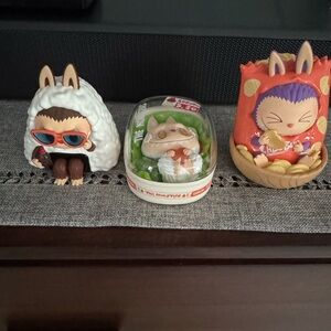 Authentic set of 3 wacky mart labubus